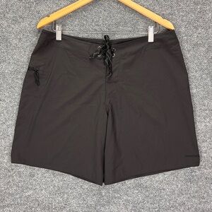 Patagonia Women’s Hybrid Swim Shorts 12 Black Drawstring Waist